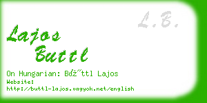 lajos buttl business card